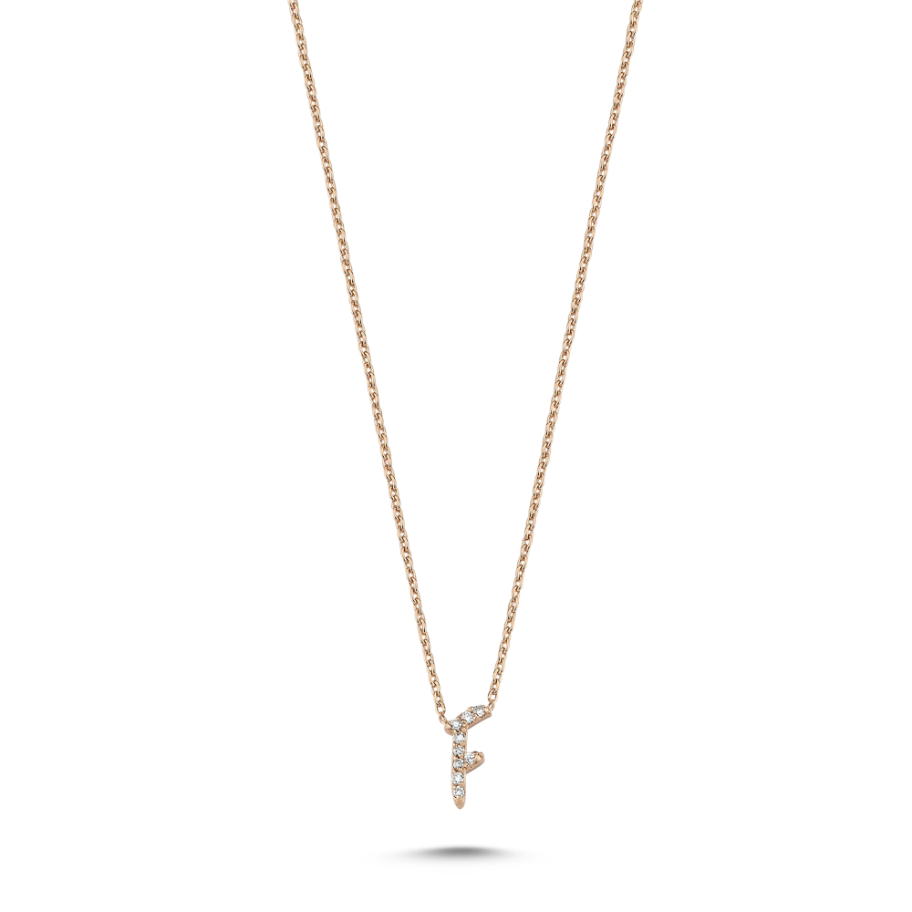 'A' INITIAL FULL DIAMOND & GOLD NECKLACE