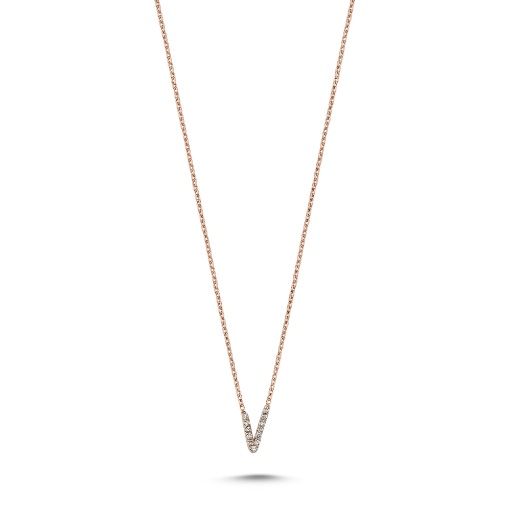 'A' INITIAL FULL DIAMOND & GOLD NECKLACE